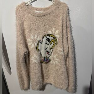 Disney Beige Sweater with Character Design
